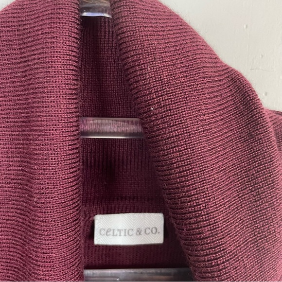 Celtic & Co. Slouchy Fine Knit Turtleneck Dress Damson Burgundy Size Small - Picture 6 of 9